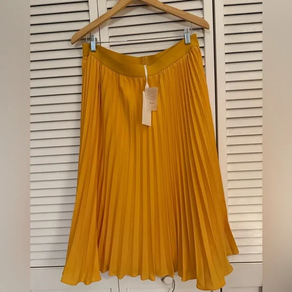 Grace Karin NWT 2X Sunflower Yellow Pleated Skirt - Picture 1 of 3